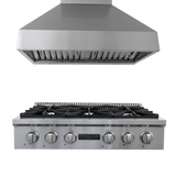 PLST 36" Gas Range and PLJW 104 36" Hood from ProlineRangeHoods.com—save 10% on this kitchen upgrade bundle.