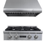 PLST 30" Gas Range + PLJW 109 Hood bundle at ProlineRangeHoods.com: 4 burners, front controls. Save 10% now!.