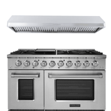 Save 10% at ProlineRangeHoods.com on the PLSR 48" Range & PLJW 121 Hood bundle—dual ovens, 8 burners.