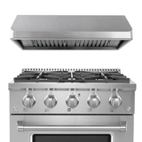 Save 10% on the Proline PLSR 30" Range & PLJW 121 Hood bundle at ProlineRangeHoods.com—five burners, stylish match.