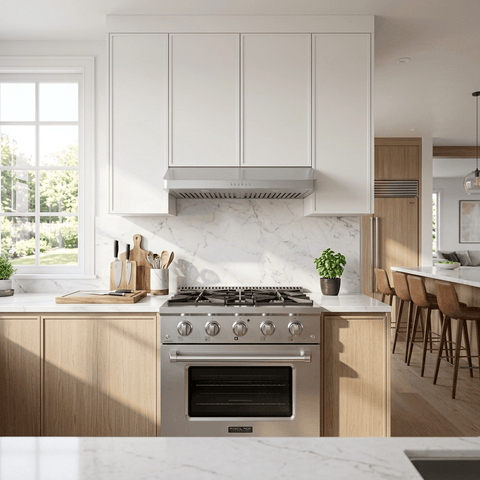 Proline PLSR 30" All-Gas Range + PLJW 185 Slim Under-Cabinet Range Hood 30" Bundle — Save 10%