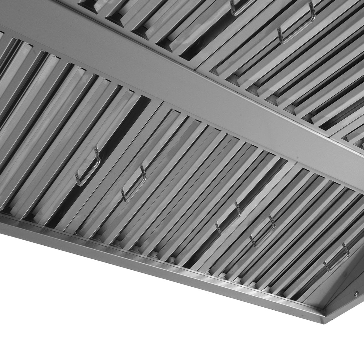 ProlineRangeHoods.com: Close-up of the PLGW WC BBQ Pro, 2000 CFM, 304 stainless steel, metal baffle filters.