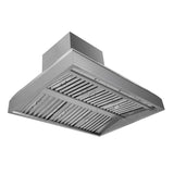 ProlineRangeHoods.com: Wall Mounted Range Hood, 2000 CFM, 304 steel with vent slats. Ducted. (PLGW WC BBQ Pro).