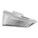 The Proline King Air Matte Black range hood, Dream Home Series, 550/1200 CFM, LED lights. ProlineRangeHoods.com.