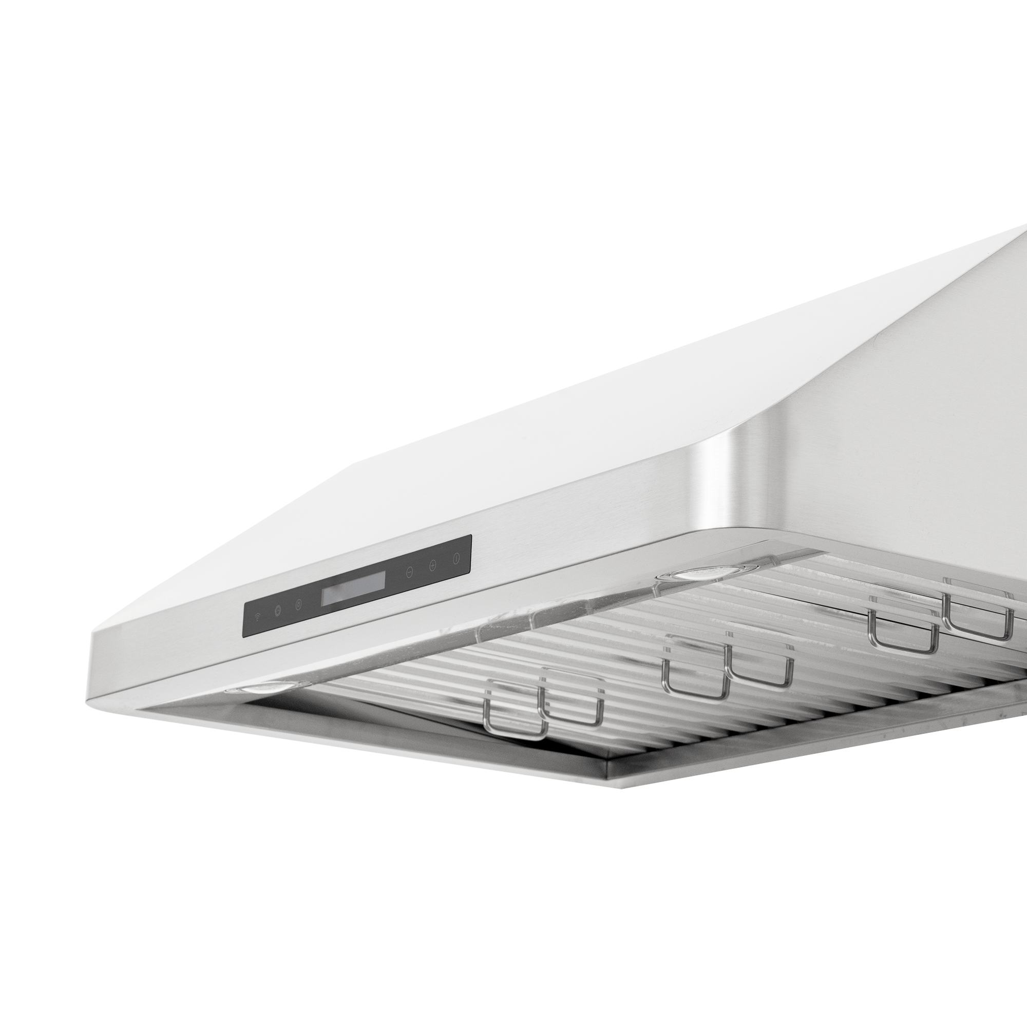 The Proline PLSW 115 compact stainless range hood with controls, 600 CFM; ProlineRangeHoods.com.