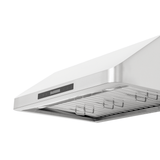 The Proline PLSW 115 compact stainless range hood with controls, 600 CFM; ProlineRangeHoods.com.