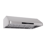 The Proline PLSW 115 under-cabinet range hood vents 600 CFM in stainless steel. ProlineRangeHoods.com.
