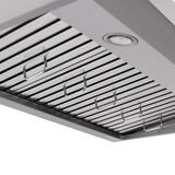 ProlineRangeHoods.com Proline PLSW 115 stainless under-cabinet hood with hooks, light, 600 CFM—sleek design.