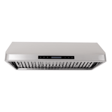 The Proline PLSW 115 Range Hood in stainless steel, compact, front view. 600 CFM. ProlineRangeHoods.com.