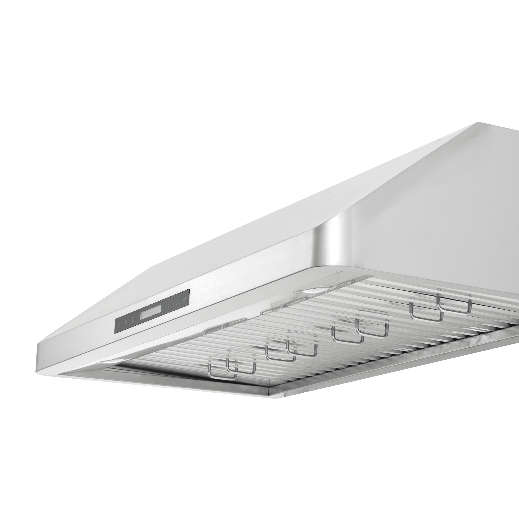 ProlineRangeHoods.com PLSW 115 stainless under-cabinet hood, 600 CFM, sleek controls/hooks, modern compact design.