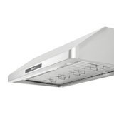 ProlineRangeHoods.com PLSW 115 stainless under-cabinet hood, 600 CFM, sleek controls/hooks, modern compact design.