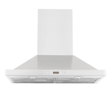 Proline PLFW 520 range hood in stainless, matte black, with filters and digital controls. ProlineRangeHoods.com.
