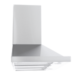 ProlineRangeHoods.com PLFW 520 matte black wall-mounted range hood, 600/1200 CFM, ductless option, white background.