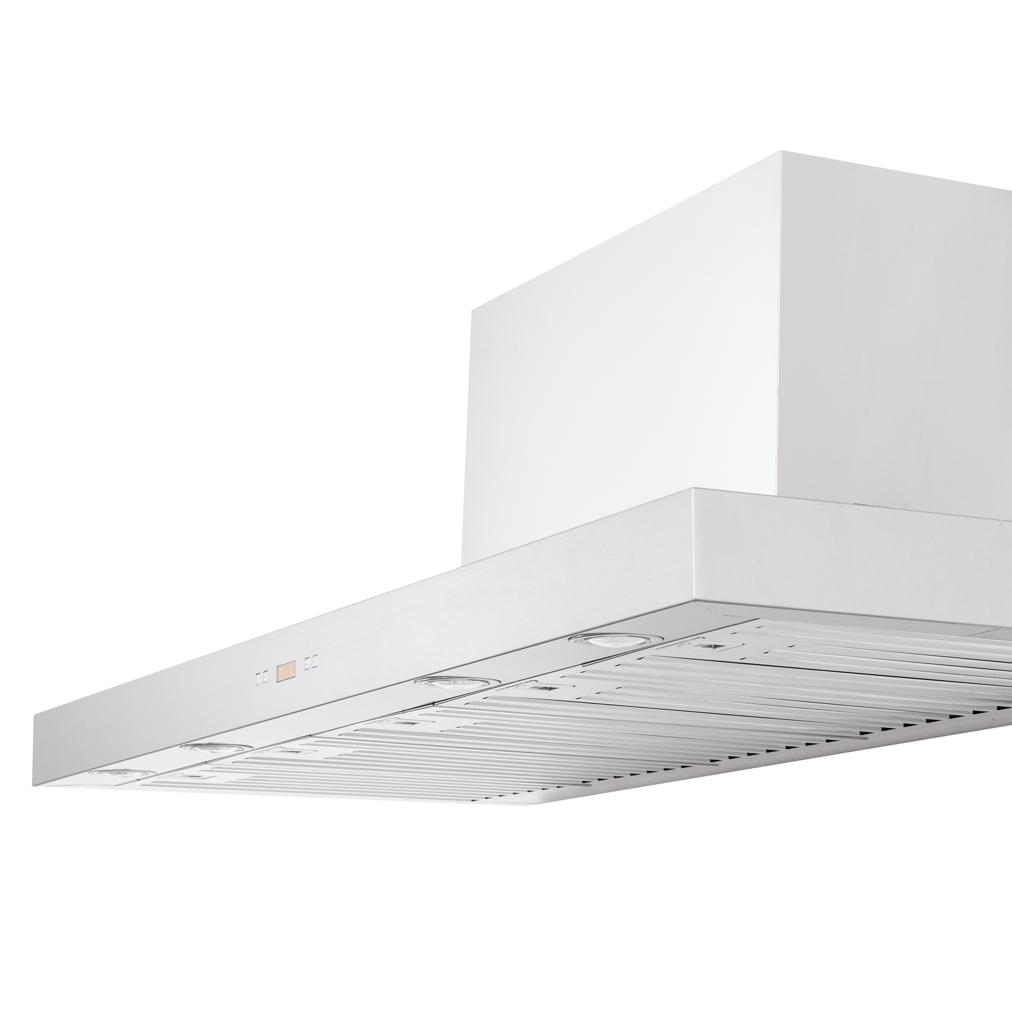 Proline PLFW 750 ducted wall-mounted range hood in stainless steel, modern design, ProlineRangeHoods.com.