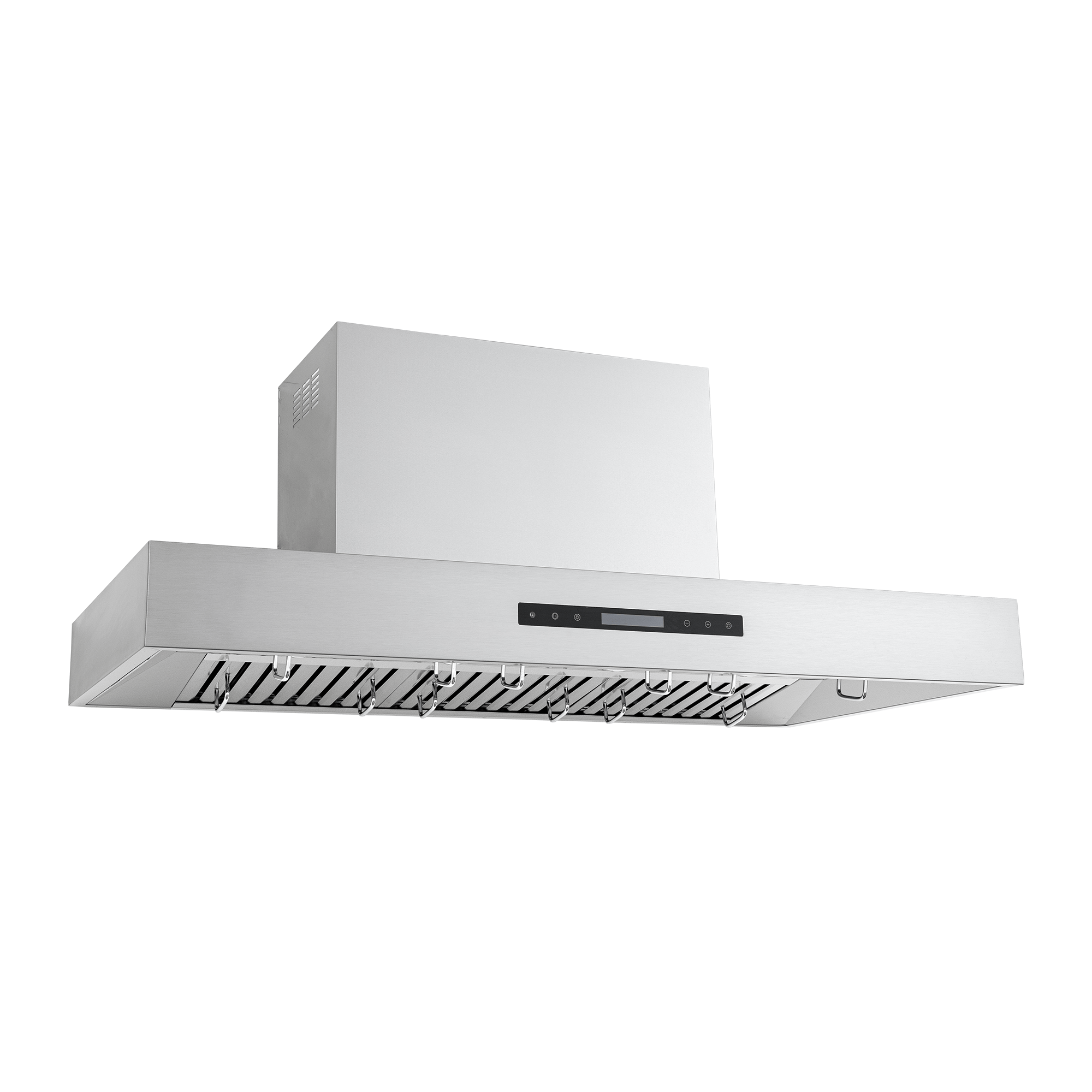 ProlineRangeHoods.com Proline PLFW 755 wall-mounted, stainless steel range hood, dual motor, 1100 CFM—on white.