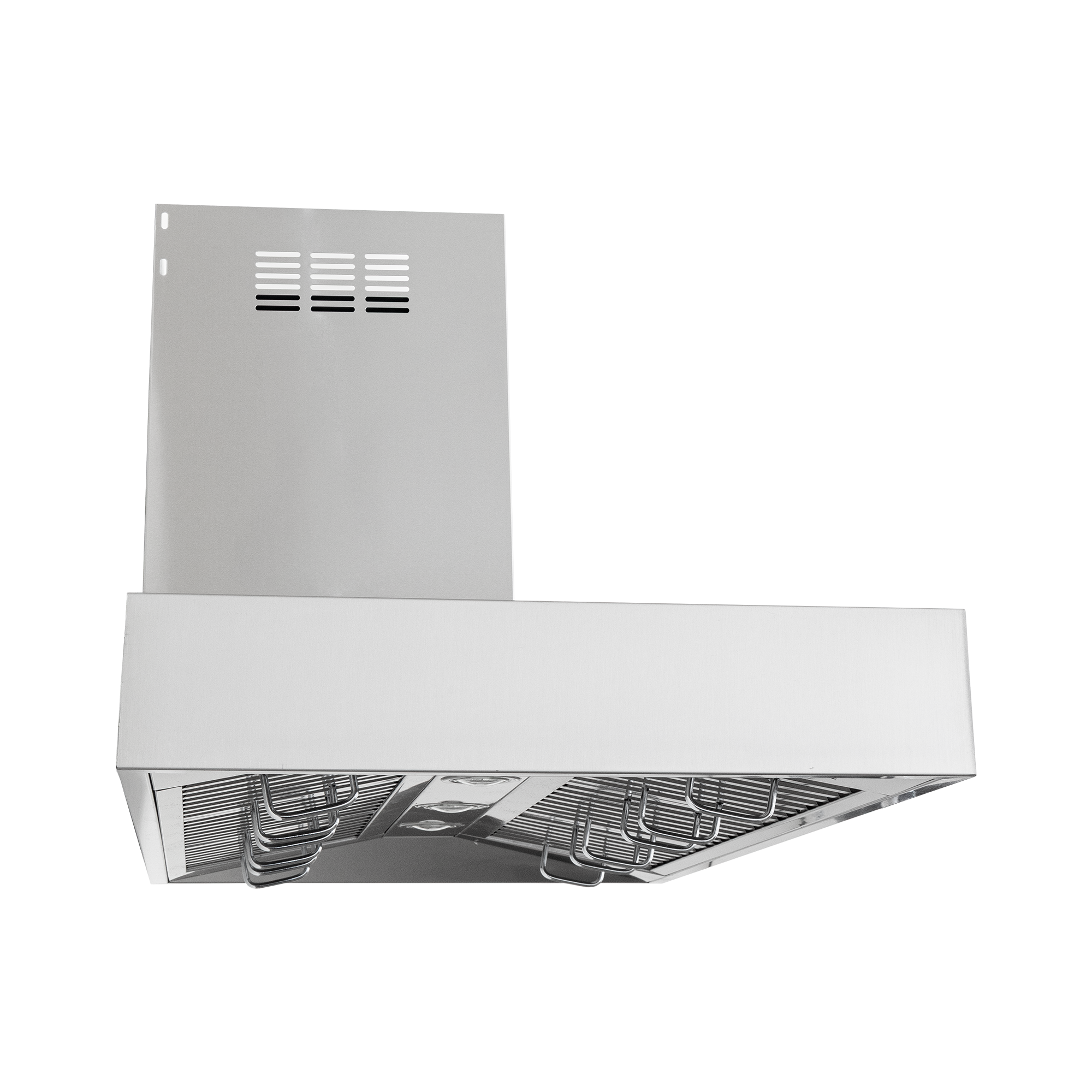 PLFW 755 stainless steel wall range hood, dual motors, 1100 CFM, outdoor finish. ProlineRangeHoods.com.