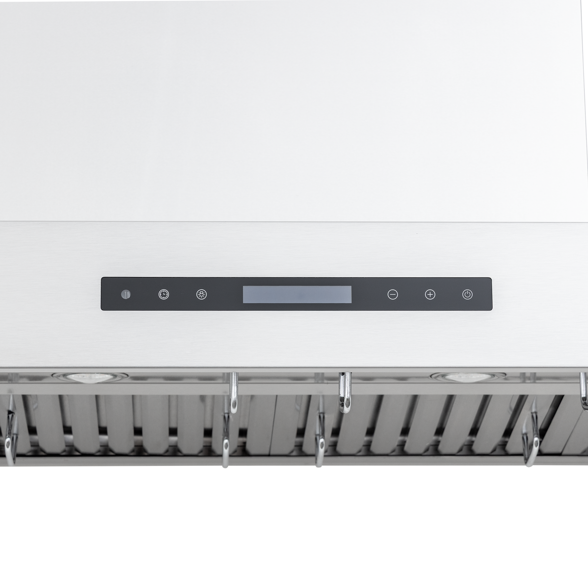 The Proline PLFW 755 range hood offers 1100 CFM, outdoor-rated steel, digital controls, hooks. ProlineRangeHoods.com.