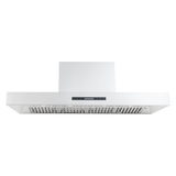 ProlineRangeHoods.com PLFW 755 wall-mounted stainless hood, 1100 CFM, outdoor finish, dual motors, shown from below.