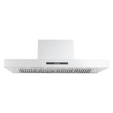 ProlineRangeHoods.com PLFW 755 wall-mounted stainless hood, 1100 CFM, outdoor finish, dual motors, shown from below.