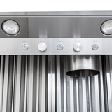 The Proline PLGL PROV Outdoor Range Hood (28"-58") has a full control panel, lights, and is at ProlineRangeHoods.com.