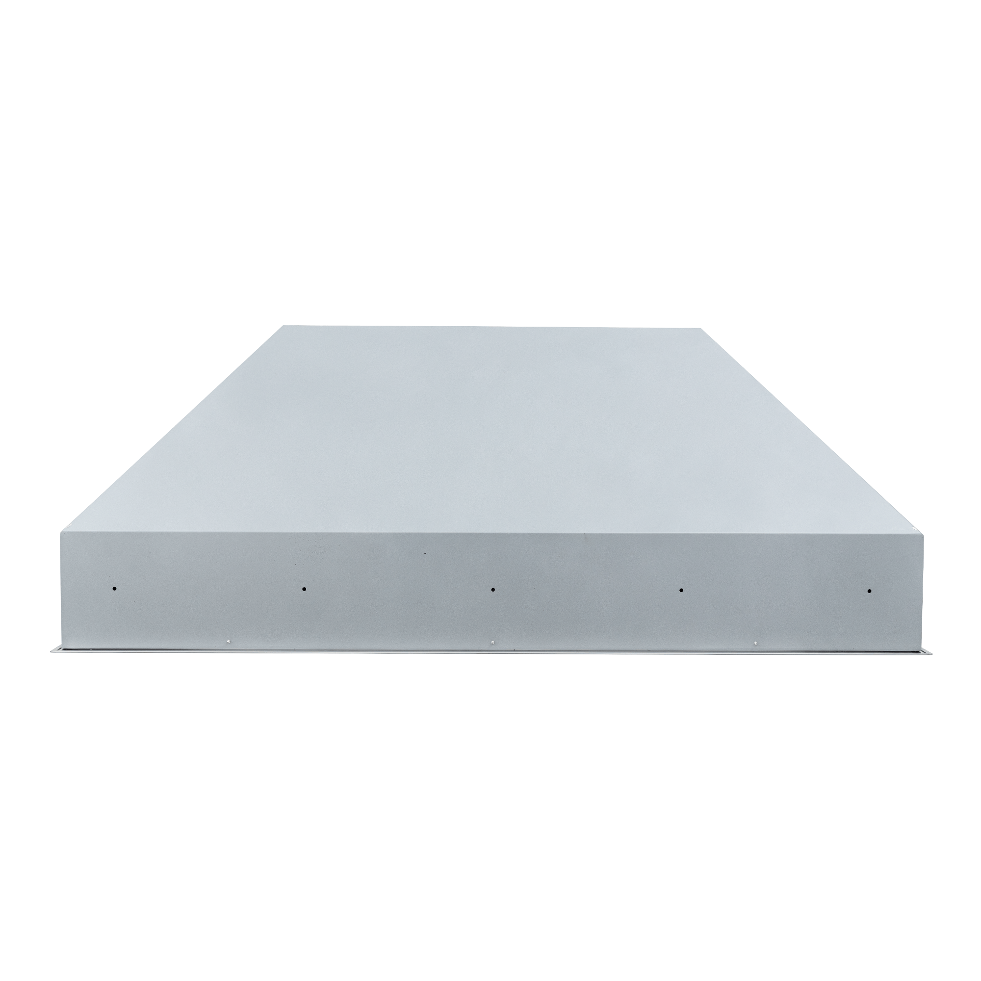 PLGL PROV Outdoor Range Hood Insert (28"-58") in stainless steel shown front view; ProlineRangeHoods.com.