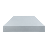 PLGL PROV Outdoor Range Hood Insert (28"-58") in stainless steel shown front view; ProlineRangeHoods.com.