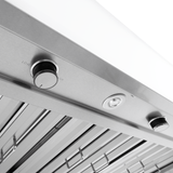 ProlineRangeHoods.com PLGW WC BBQ Pro stainless wall range hood (2000 CFM) with knobs and light for outdoor use.