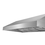 ProlineRangeHoods.com Proline Range Hoods Outdoor Vent Hood for BBQ (PLGW BBQ Ultra UC), 2000 CFM, thick 304 steel, side view.