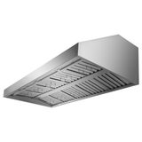 PLGW BBQ ULTRA UC HE stainless steel outdoor range hood with filters and 3400 CFM blowers from ProlineRangeHoods.com.