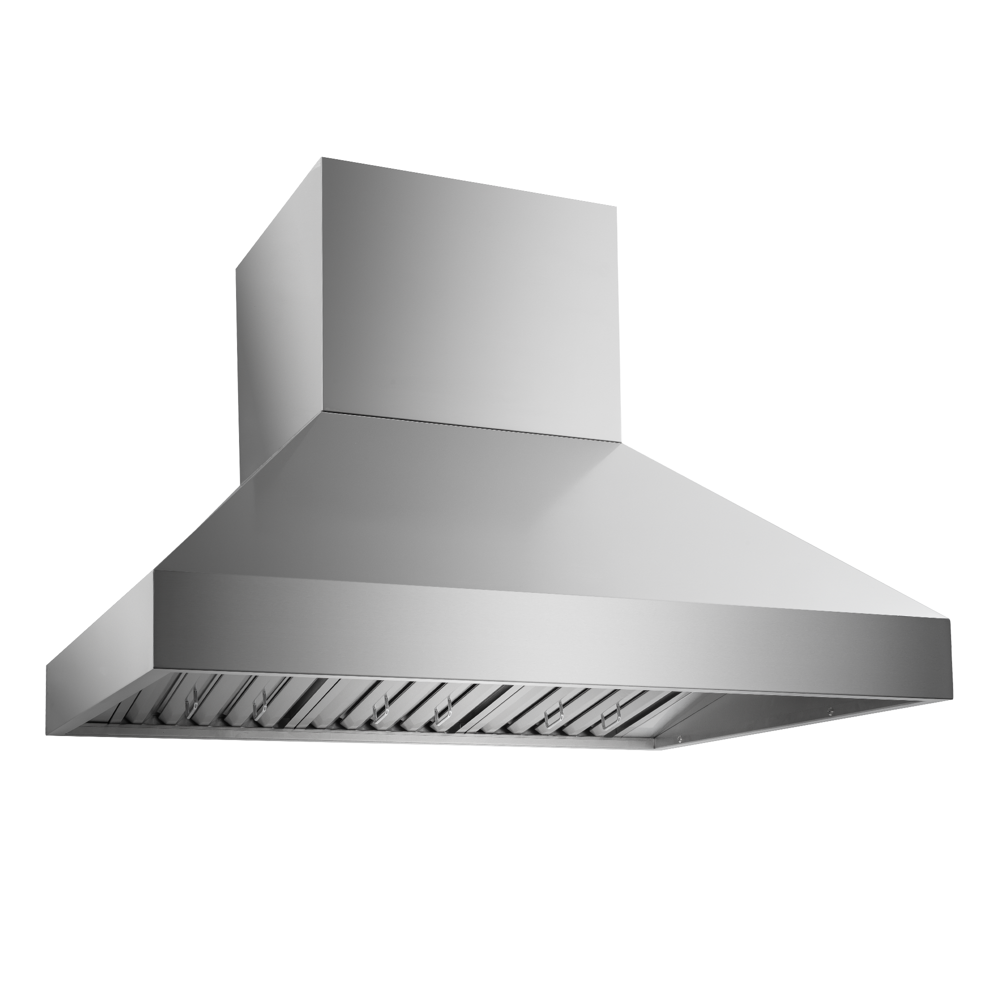Proline Range Hoods Outdoor Wall Mount, 2400 CFM stainless steel hood with baffle filters. ProlineRangeHoods.com.