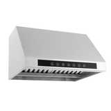 PLJW 102 stainless steel under cabinet range hood with control panel, vent slats, ductless option. ProlineRangeHoods.com.