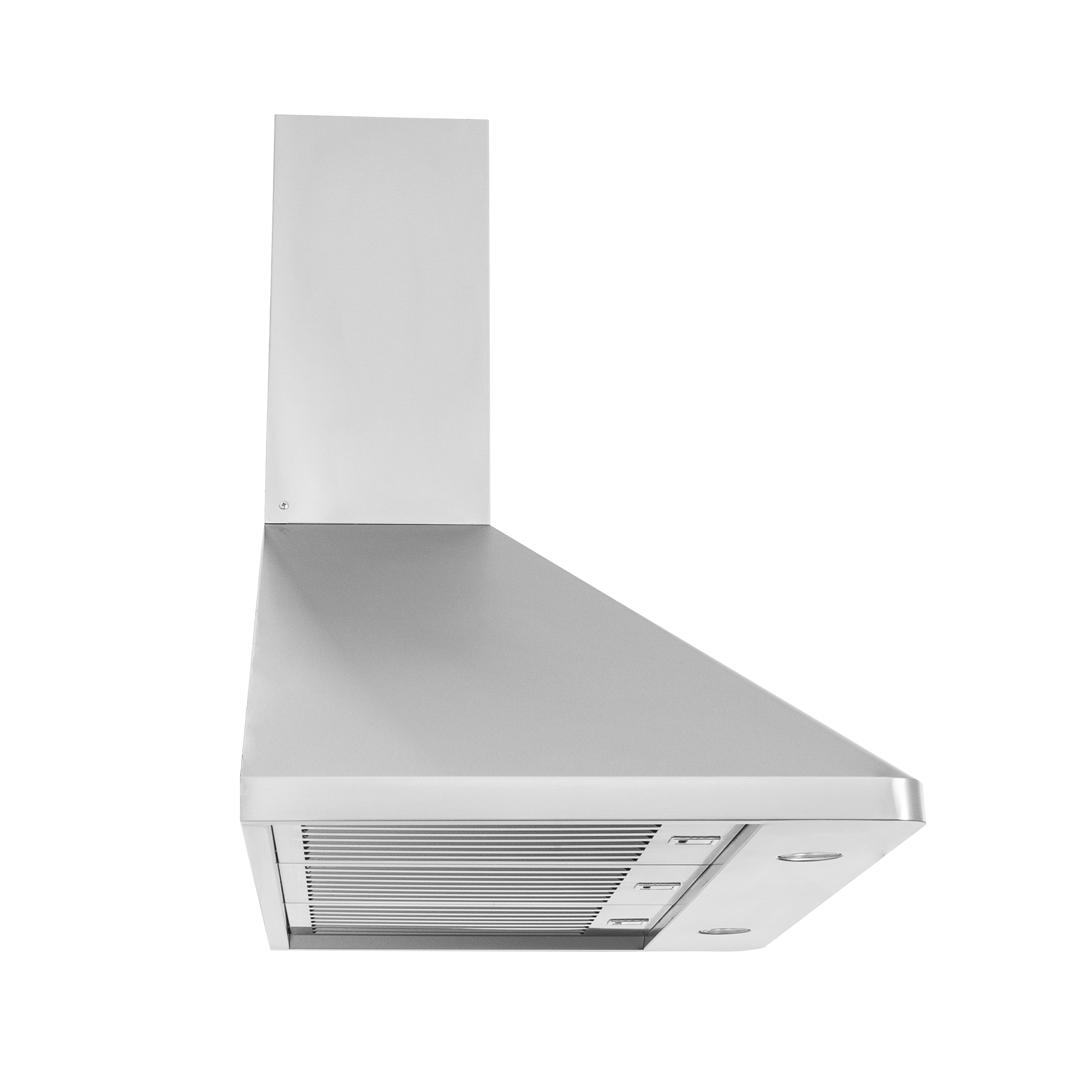Proline PLJW 129 wall-mounted range hood, 900/1200 CFM, stainless steel. ProlineRangeHoods.com.