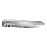 Proline PLJW 185 Slim Range Hood shown front view, vent grates, controls; 600 CFM. ProlineRangeHoods.com.