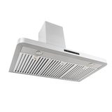 ProlineRangeHoods.com PLSW 129R: 550 CFM, stainless steel, vent slats, lights, baffle filters, under-cabinet.