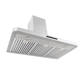 ProlineRangeHoods.com PLSW 129R: 550 CFM, stainless steel, vent slats, lights, baffle filters, under-cabinet.