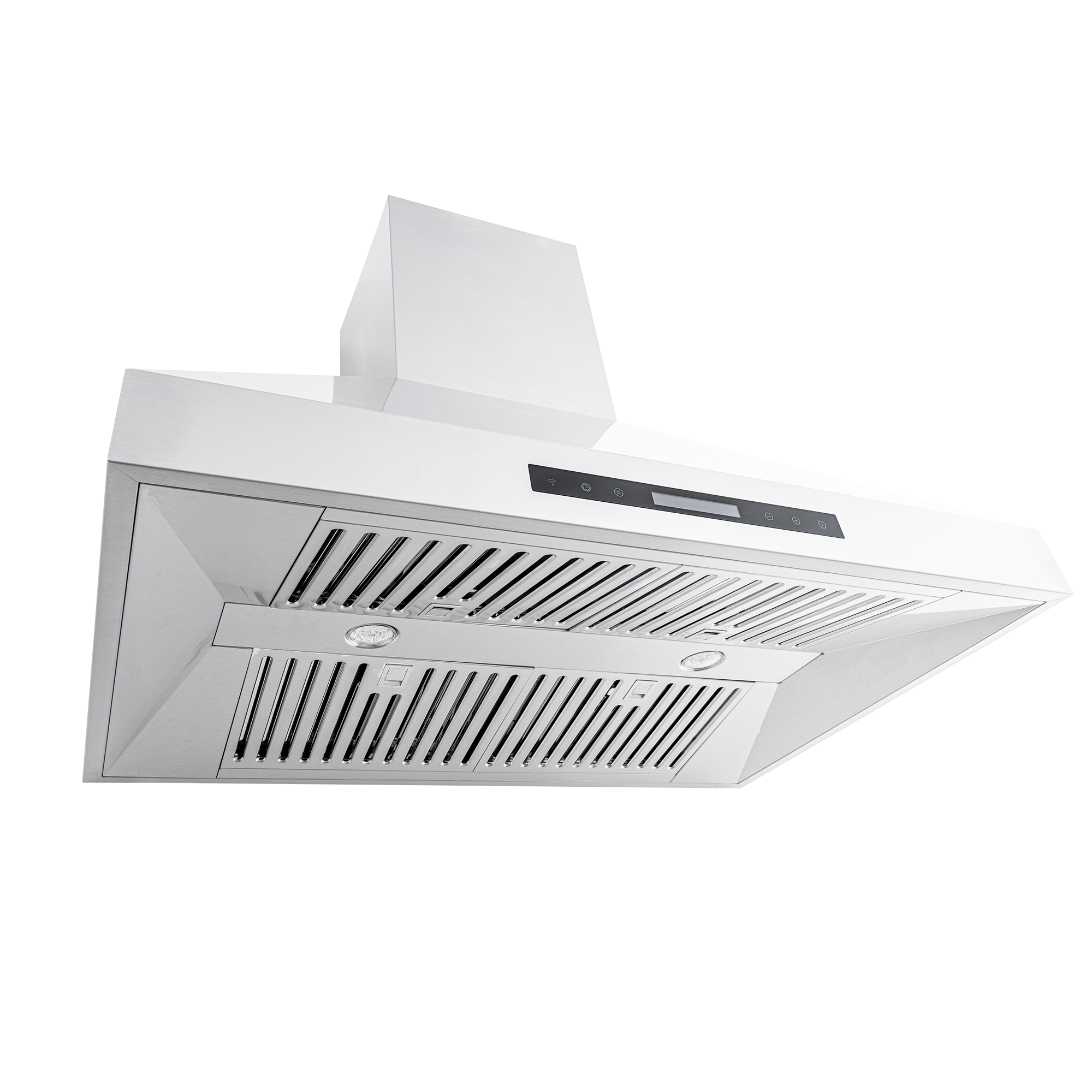 ProlineRangeHoods.com: The PLSW ProS Wall Mount Range Hood features 2025 stainless design, lights, 550/1200 CFM airflow.