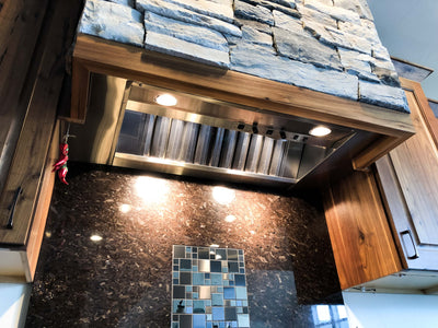 Customer kitchen with the Insert Range Hood, Variable CFM, Stainless Steel Finish| Proline ProVL