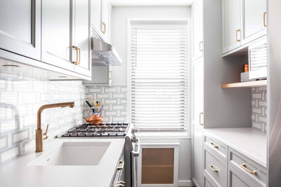 Customer kitchen with the Proline PLJW 185 - Slim Under-Cabinet Range Hood, 600 CFM | Convertible to Ductless, Stainless Steel