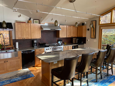 Customer kitchen with the PLJW 120 - Under Cabinet Range Hood, 900/1800 CFM | Stainless Steel, Convertible to Ductless