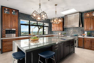 Customer kitchen with the Insert Range Hood, Ducted, 600 or 1200 CFM, Stainless Steel Finish| Proline PLJL INS