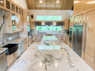 Customer kitchen with the Proline PLJW 101 - Ducted Under-Cabinet Range Hood, 1000/2000 CFM | Stainless Steel Finish
