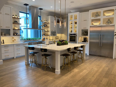 Customer kitchen with the Proline PLFW 750 - Ducted Wall-Mounted Range Hood, 900/1100 CFM | Stainless Steel Finish