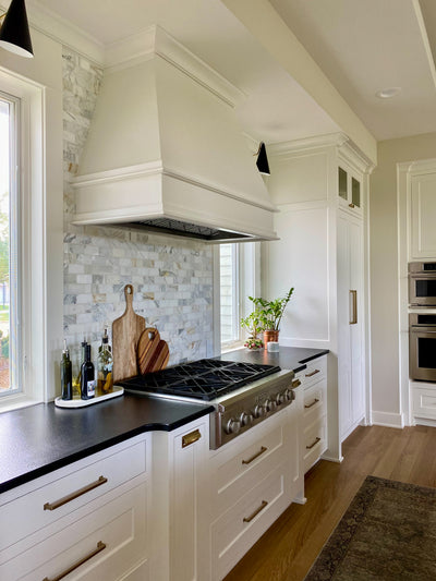Customer kitchen with the Insert Range Hood for Custom Range Hoods, 1000 CFM, Stainless Steel Finish| Proline PLFL 832