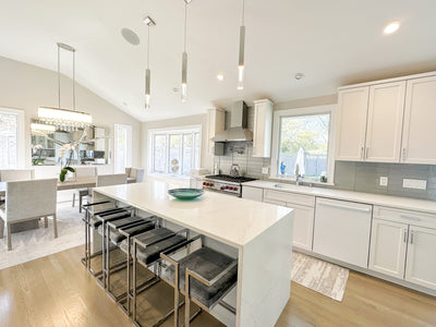 Customer kitchen with the Proline PLFW 129 J - Wall-Mounted Vent Hood, 900 CFM | Stainless Steel