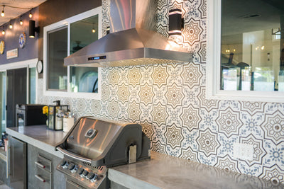 Customer kitchen with the Proline ProSW - Professional Wall-Mounted Range Hood, 1800 CFM | LED Lighting, Stainless Steel Finish