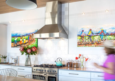 Customer kitchen with the Proline PLJW 104 - Wall-Mounted Range Hood, 1200 CFM | Stainless Steel, Outdoor Rated Finish Option