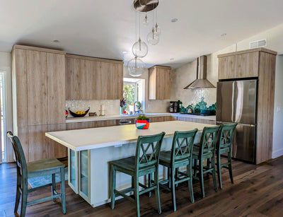 Customer kitchen with the Proline Vector - Ducted Wall-Mounted Range Hood, 600 CFM | Stainless Steel Finish