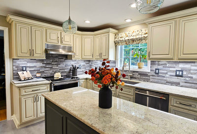 Customer kitchen with the Proline PLJW 185 - Slim Under-Cabinet Range Hood, 600 CFM | Convertible to Ductless, Stainless Steel