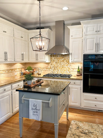 Customer kitchen with the Proline PLGW 129 SC - Ducted Wall-Mounted Range Hood, 900/1200 CFM | Stainless Steel Finish