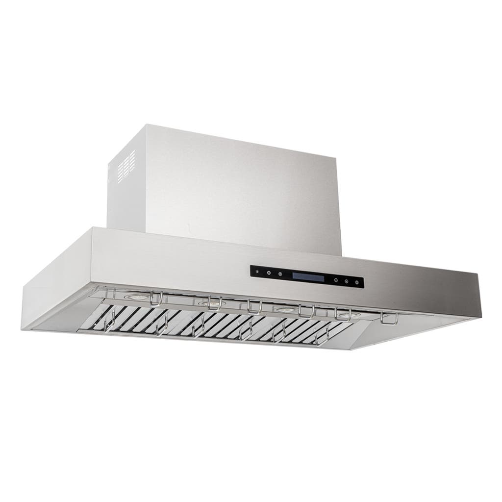 ProlineRangeHoods.com: The Proline PLFI 755 Island Range Hood offers a 1100 CFM ventilation, LCD touch control & vent slats.